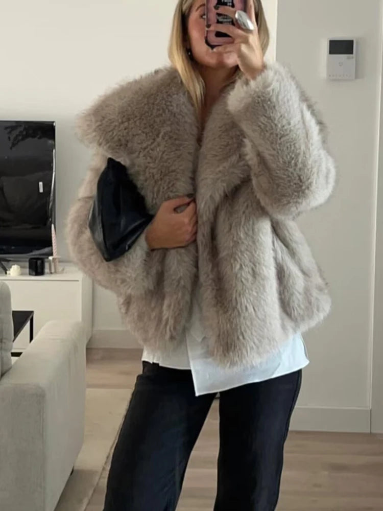 Short Faux Fur Coat