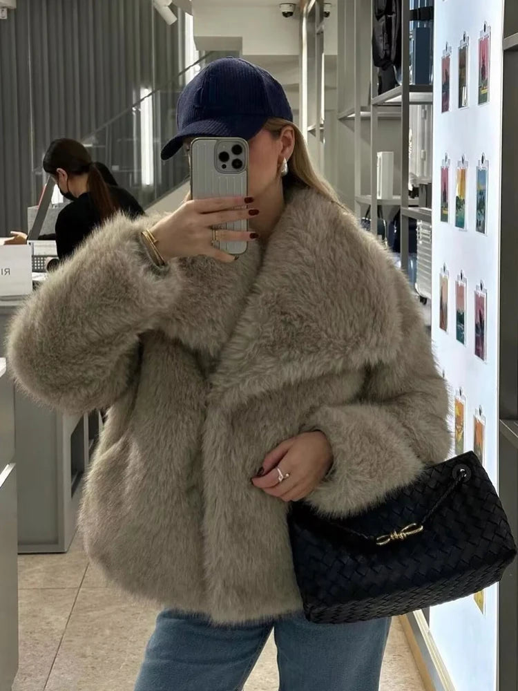 Short Faux Fur Coat