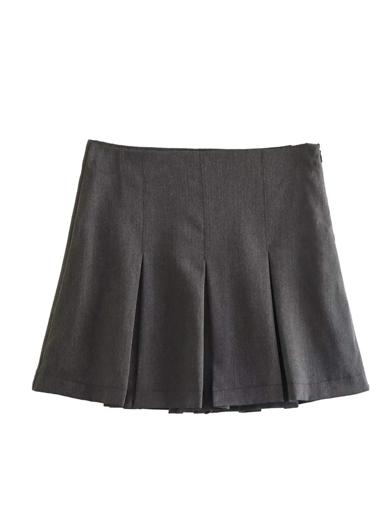 Kendall Vintage Dark Grey Mini Skirts